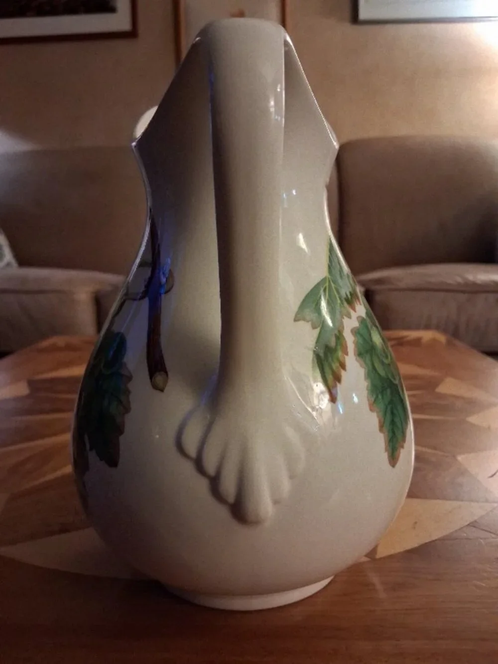 Vintage Portmeirion The White Sweetwater Grape  56oz Ponoma Pitcher~Discontinued